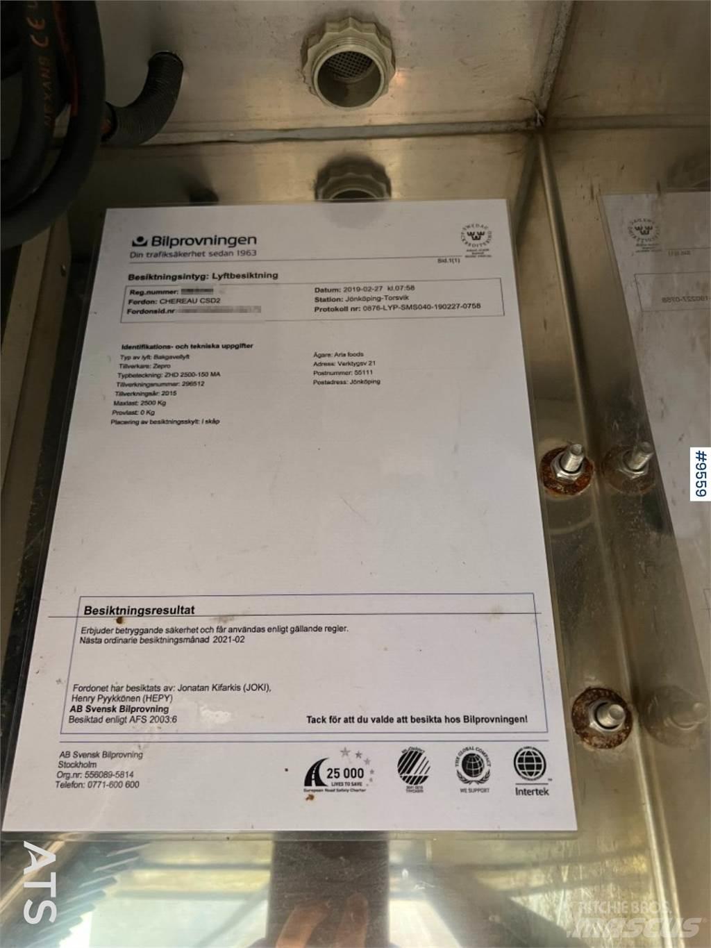 Chereau CSD2 Containerchassis Semitrailere