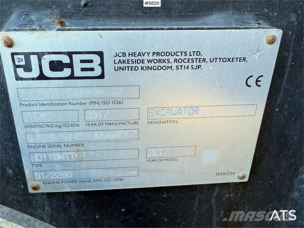 JCB Hydradig 110W Hjulgravere