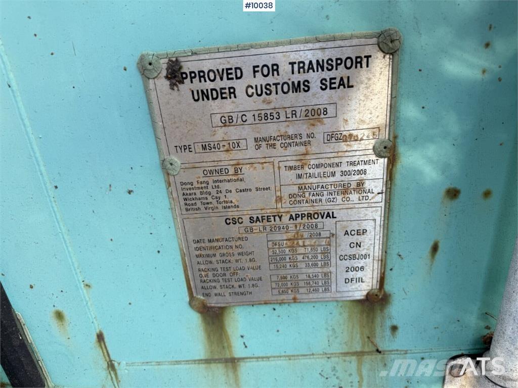  MS40-10X MS40-10X Spesial containere