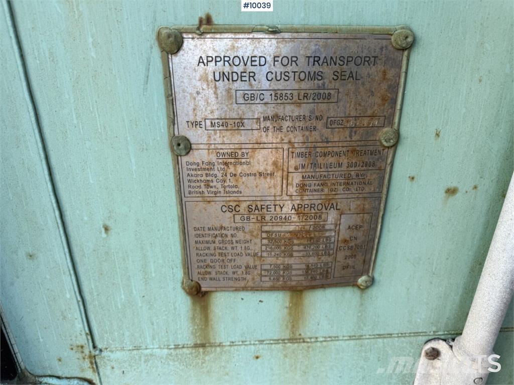  MS40-10X MS40-10X Spesial containere