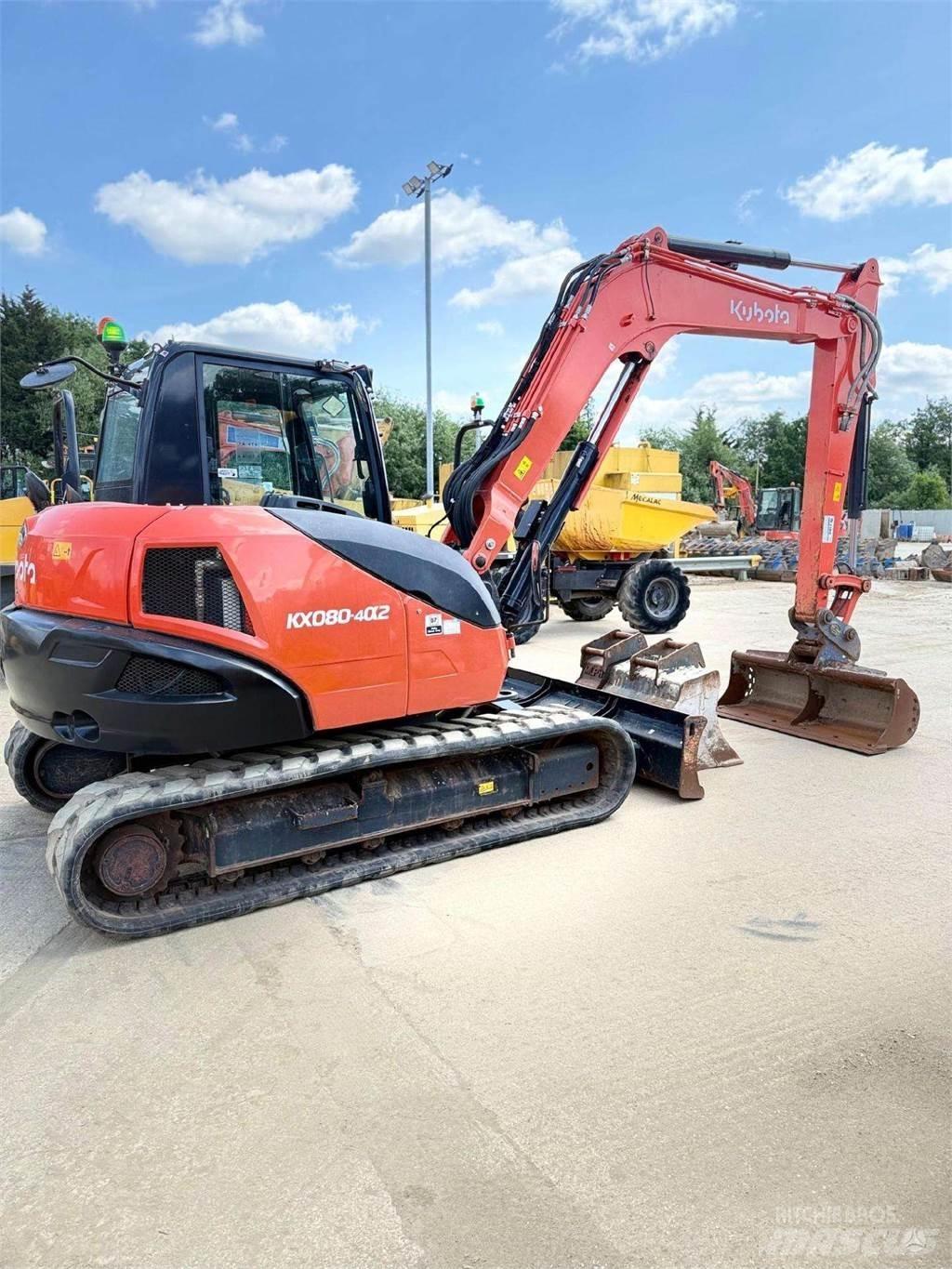 Kubota KX080-4 Beltegraver