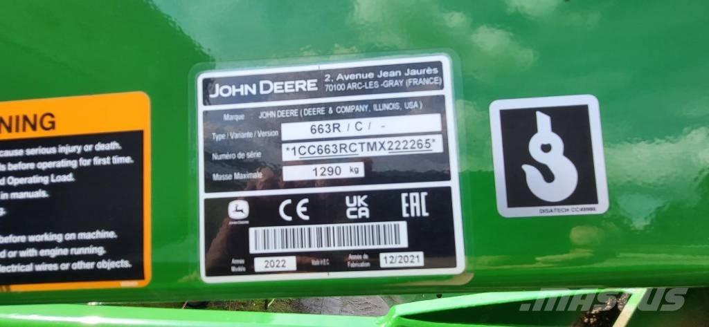 John Deere 663 R Frontlaster ektrautstyr