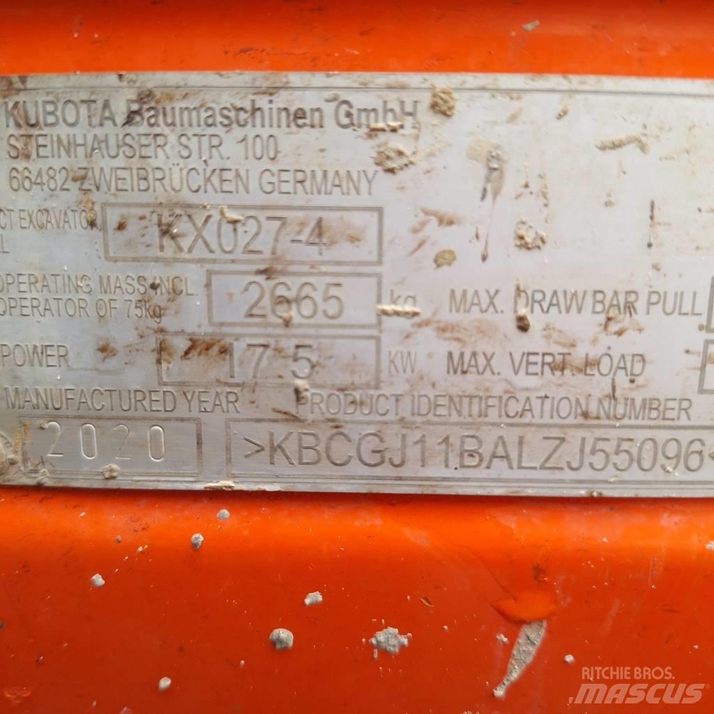Kubota KX 027-4 Minigravere <7t