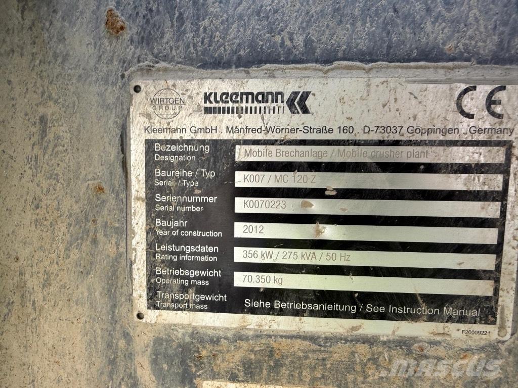 Kleemann MC120Z Mobile knuseverk