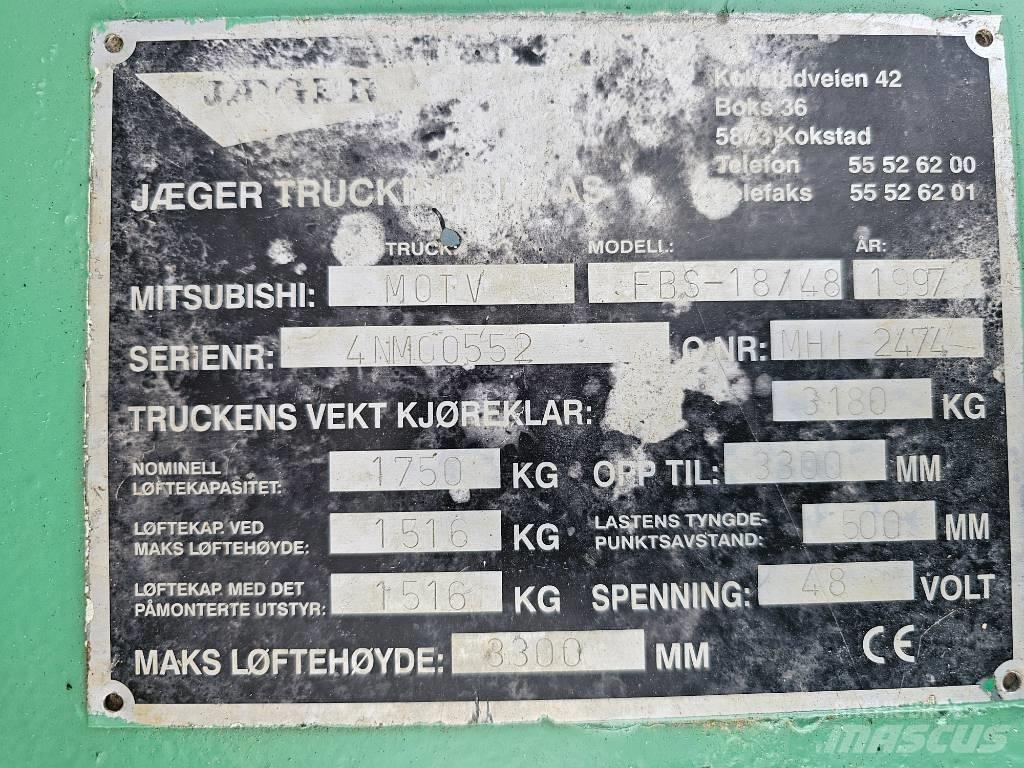 Mitsubishi FBS 18/48 Elektriske trucker