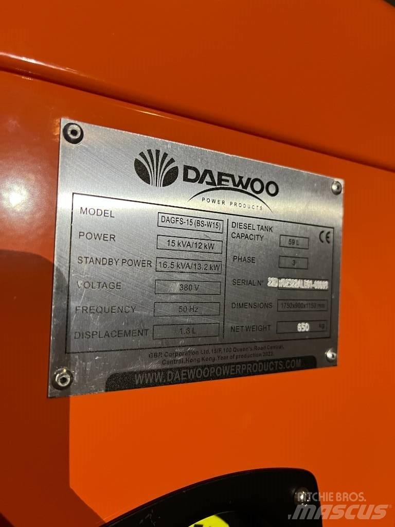Daewoo Dagfs15-15 Diesel Generatorer