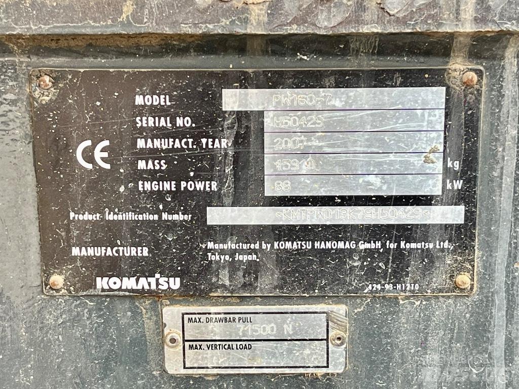Komatsu PW 160 Hjulgravere