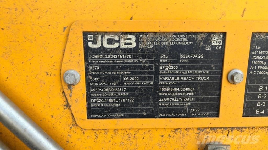 JCB 538-70 Teleskoplastere for Landbruk