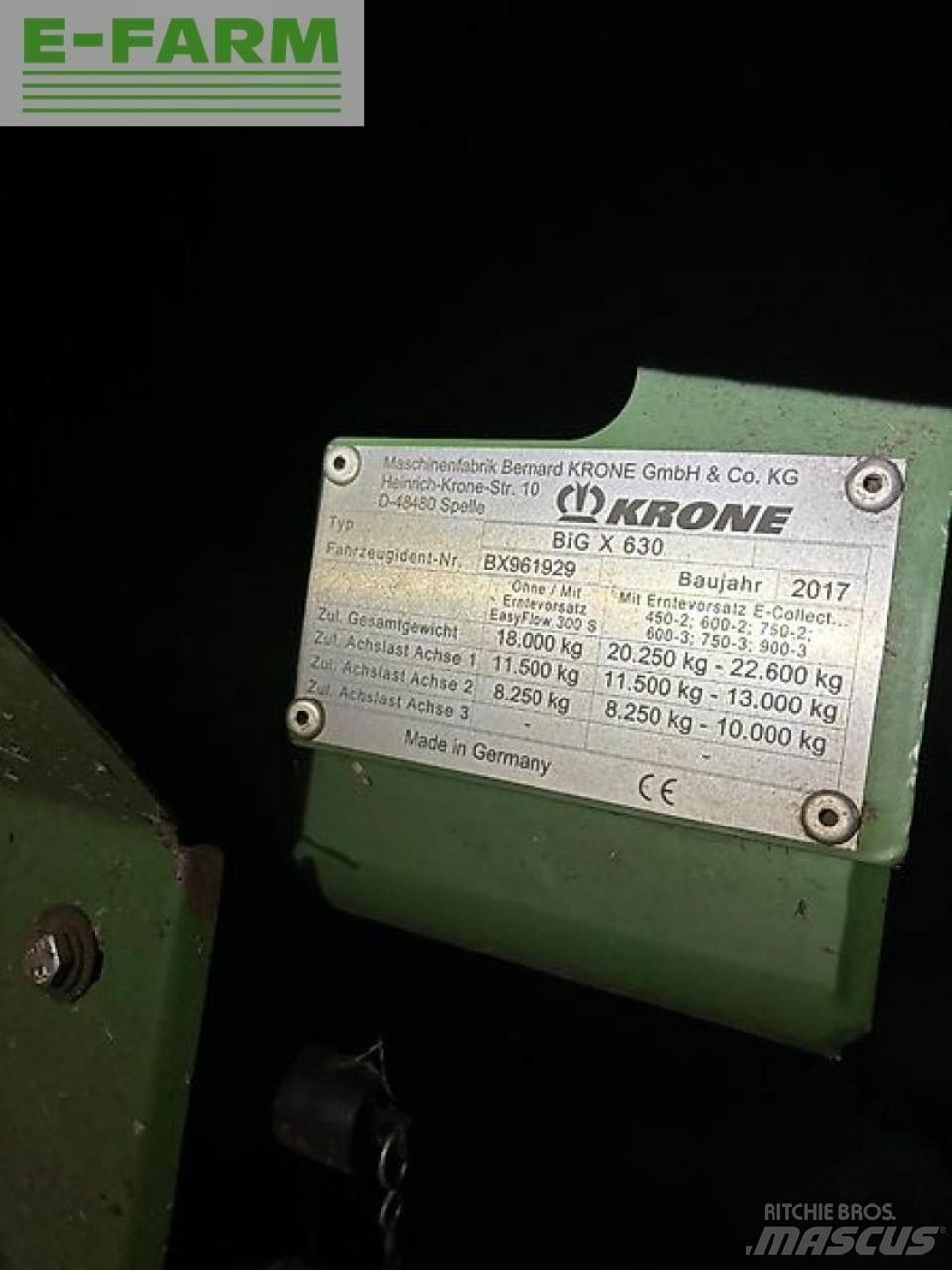 Krone big x 630 Selvdrevne fôrhøstere