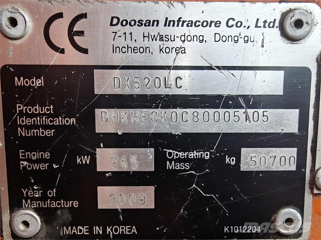Doosan DX520LC Beltegraver