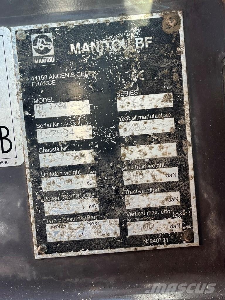 Manitou 1740 Teleskoplastere