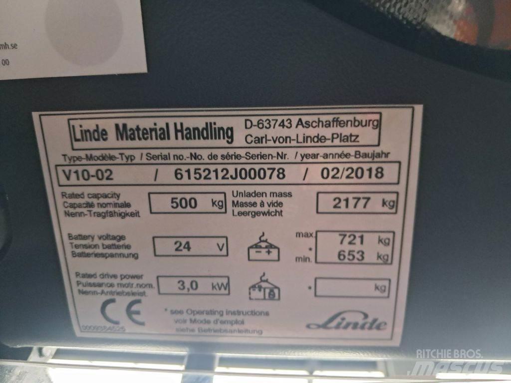 Linde V10-02 Lavtløftende plukketruck