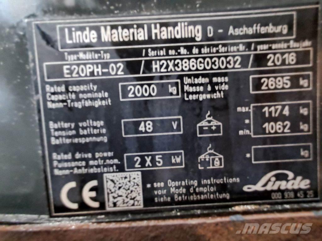 Linde E20PH-02 Elektriske trucker