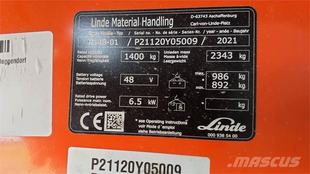 Linde R14B Skyvemasttruck