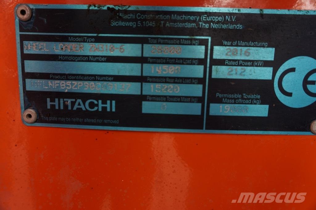 Hitachi ZW 310-6 Hjullastere