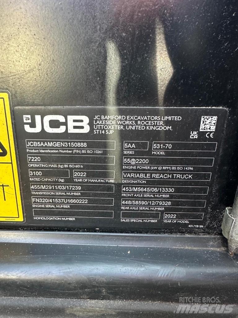 JCB 531-70 Teleskoplastere