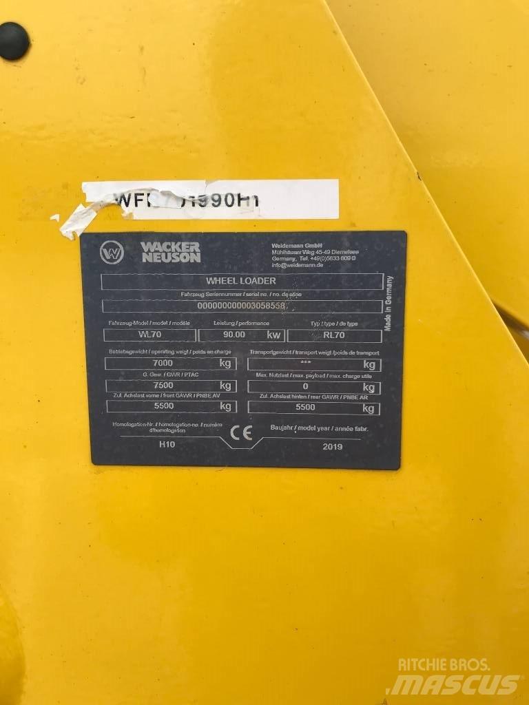 Wacker Neuson WL70 Frontlastere og graveredskap