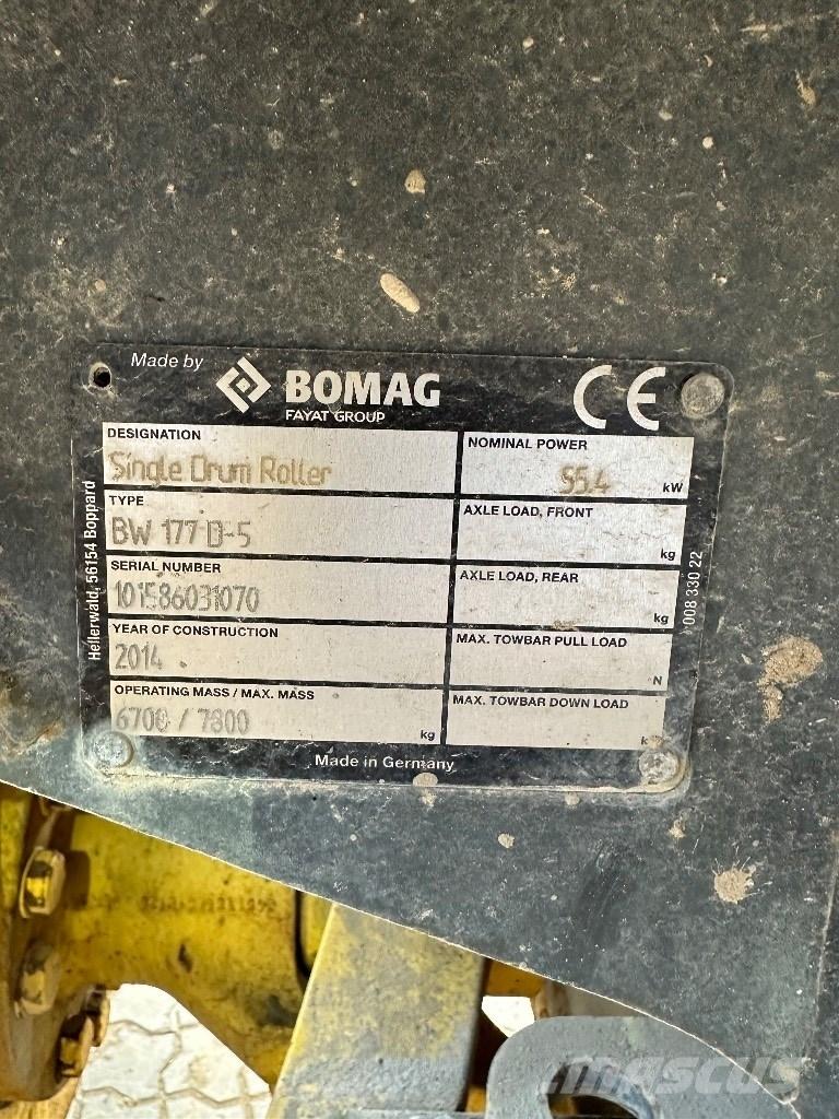 Bomag BW 177 D-5 Hjullaster til komprimering