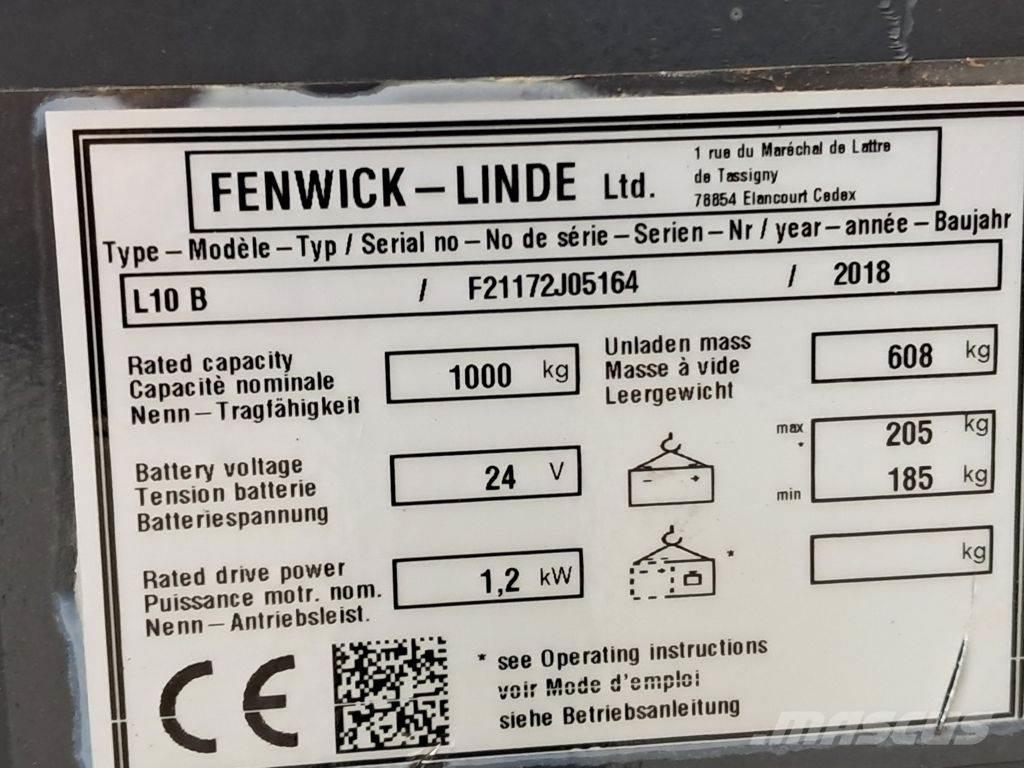 Linde L10B Ledestablere