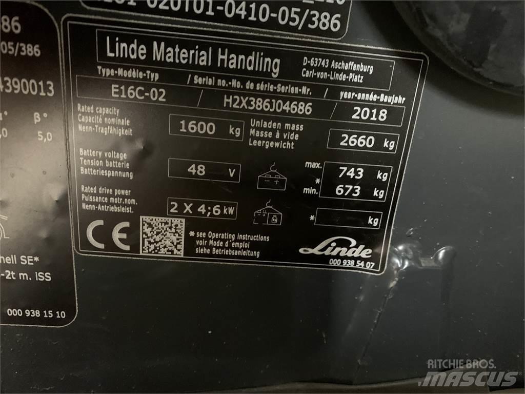 Linde E16C Elektriske trucker