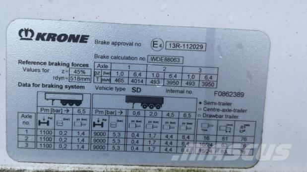 Krone SD Kapell trailer/semi