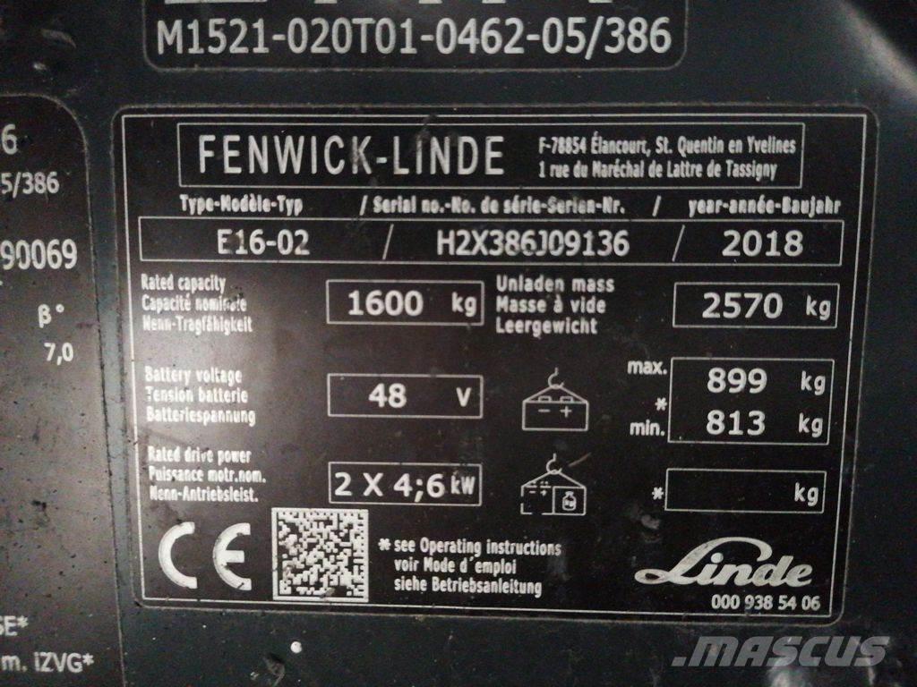 Linde E16-02 Elektriske trucker