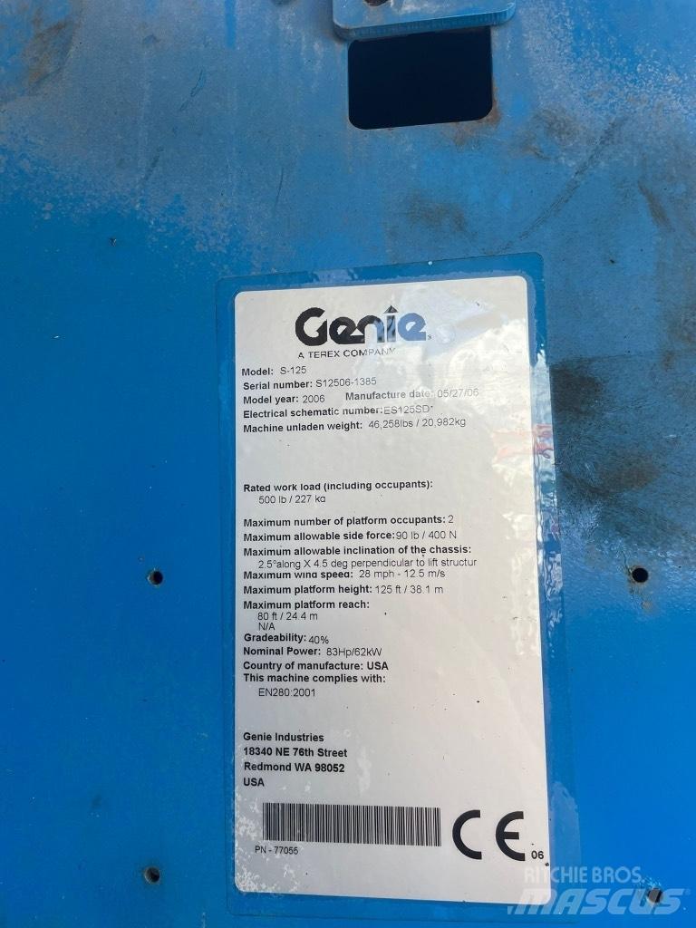 Genie S 125 Leddede bomlifter