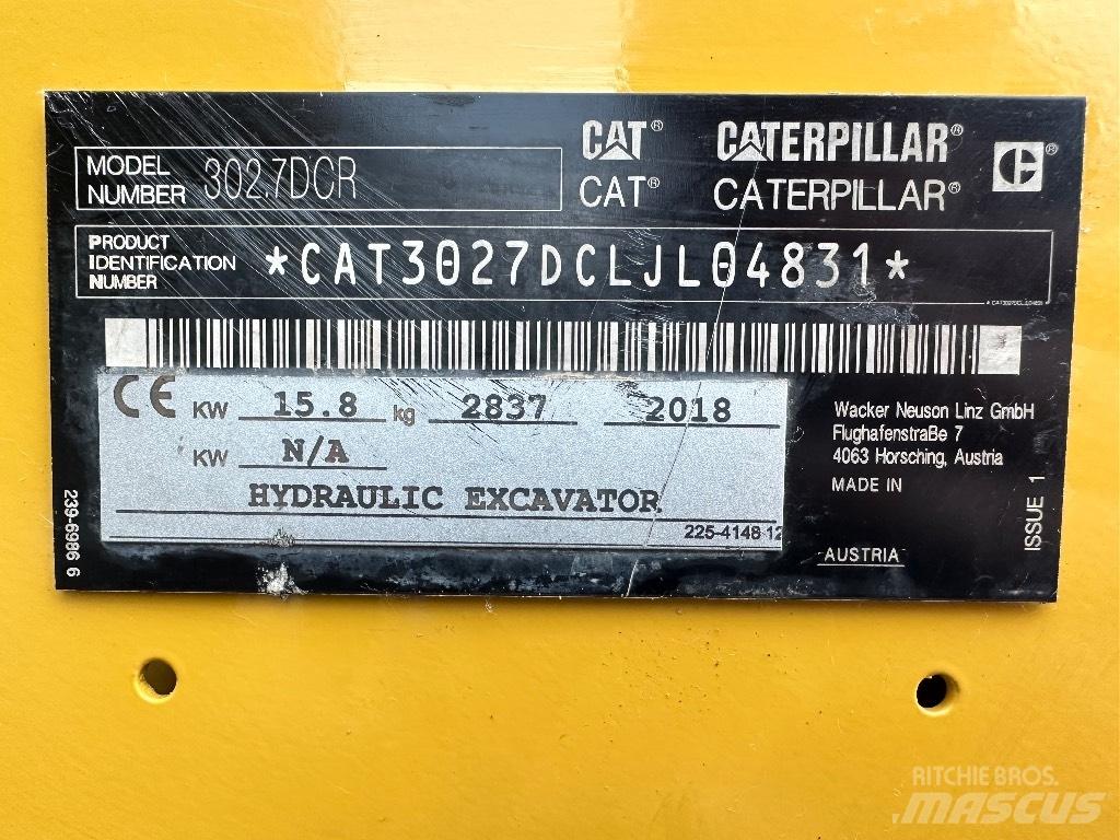 CAT 302.7D CR Minigravere <7t