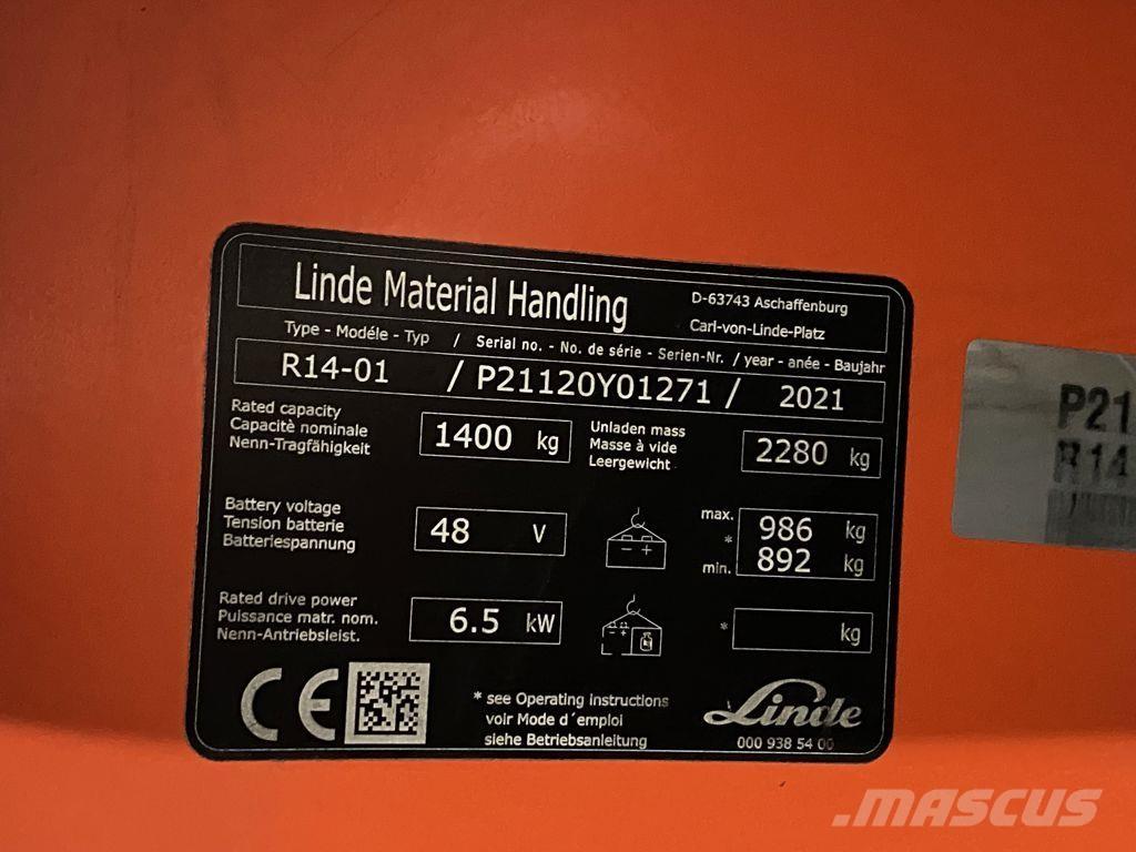 Linde R14-01 Skyvemasttruck