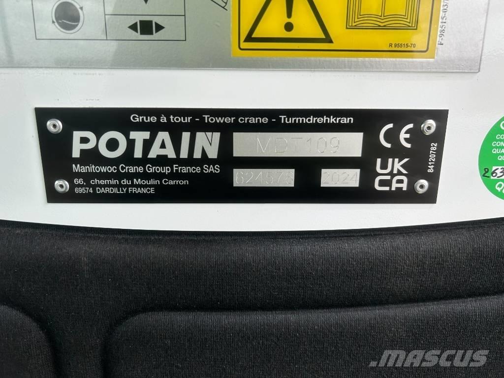Potain MDT109 Bygge- og tårnkraner