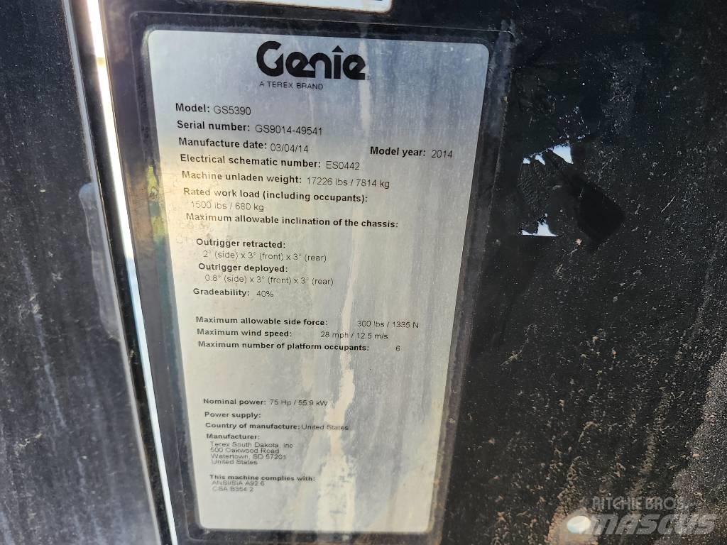 Genie GS 5390 Sakselifter