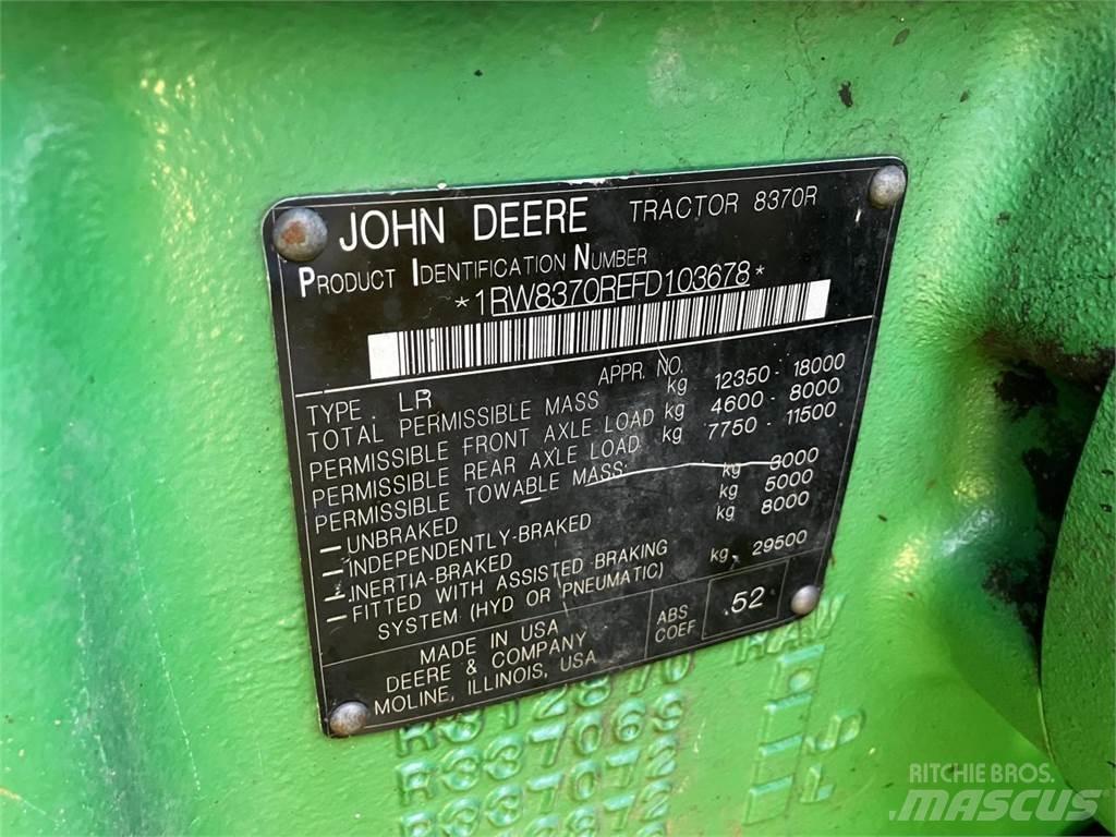 John Deere 8370R Traktorer