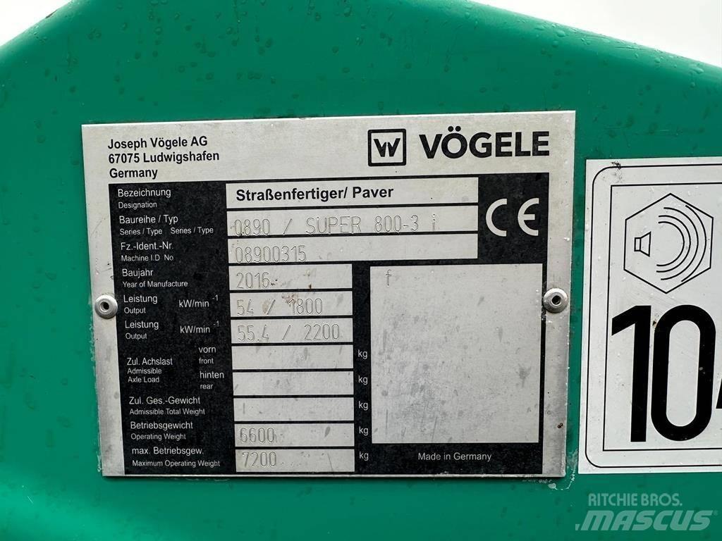 Vögele Super 800 -3i Asfaltutleggere