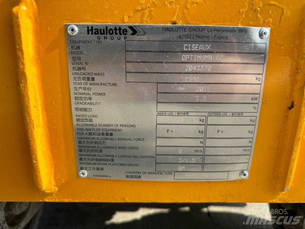 Haulotte OPTIMUM 8 Sakselifter
