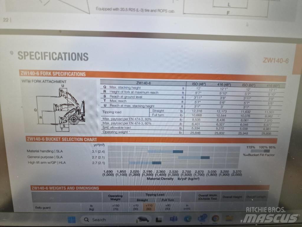 Hitachi ZW 150-6 Hjullastere
