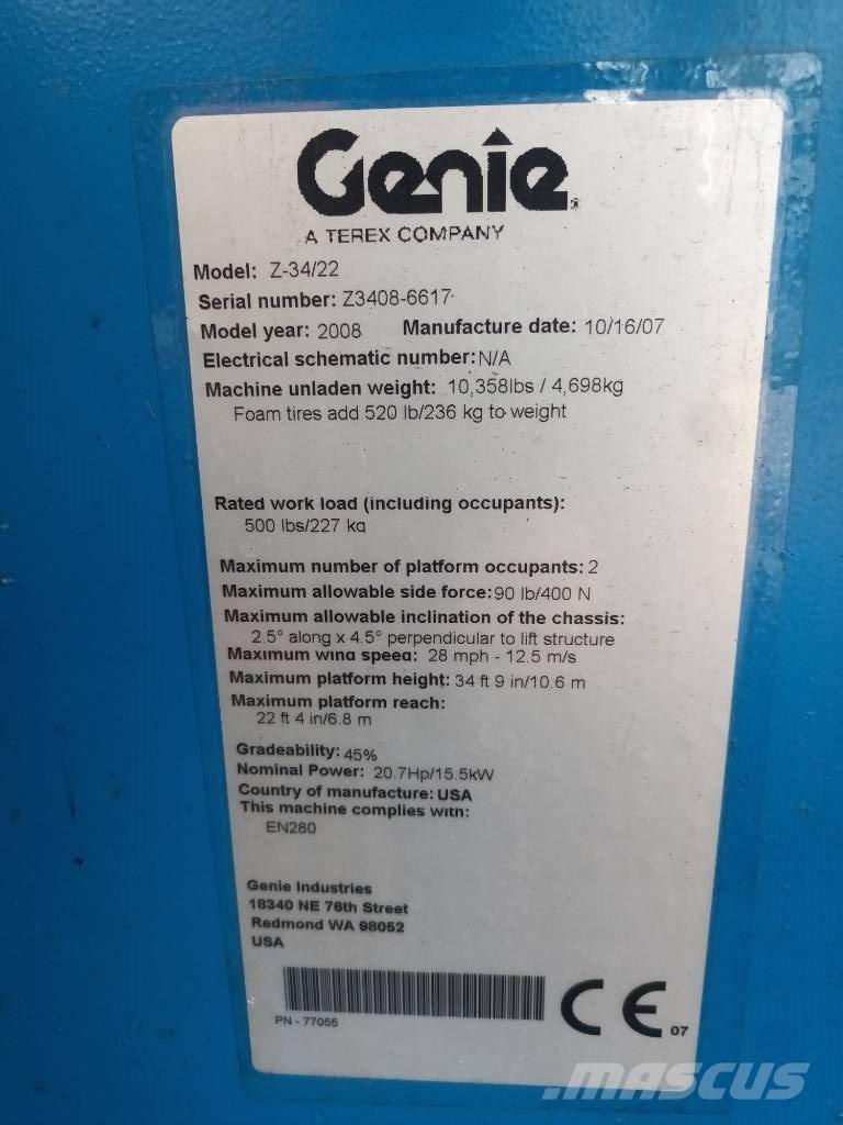 Genie Z 34/22 Leddede bomlifter
