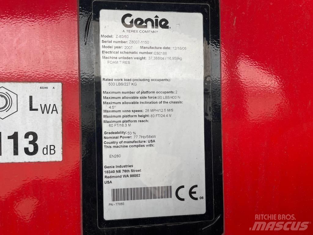 Genie Z 80/60 Leddede bomlifter