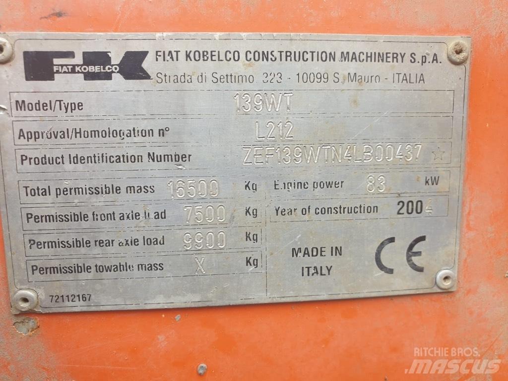 Fiat-Kobelco E 145 W Hjulgravere