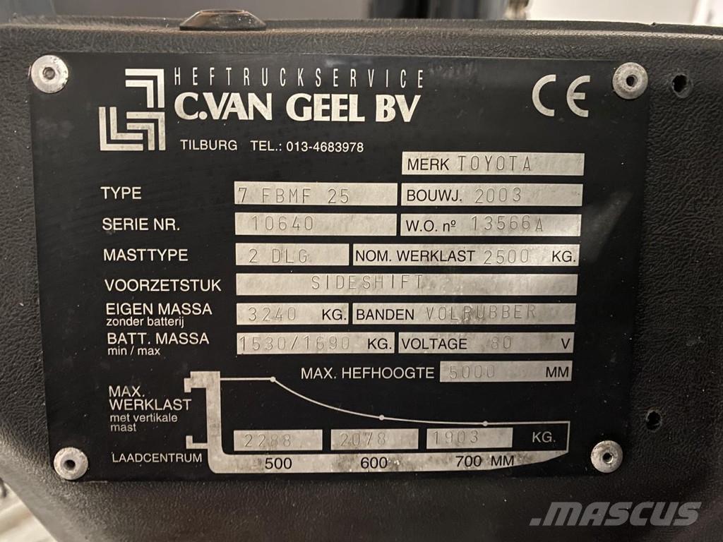 Toyota 7FBMF25 Elektriske trucker