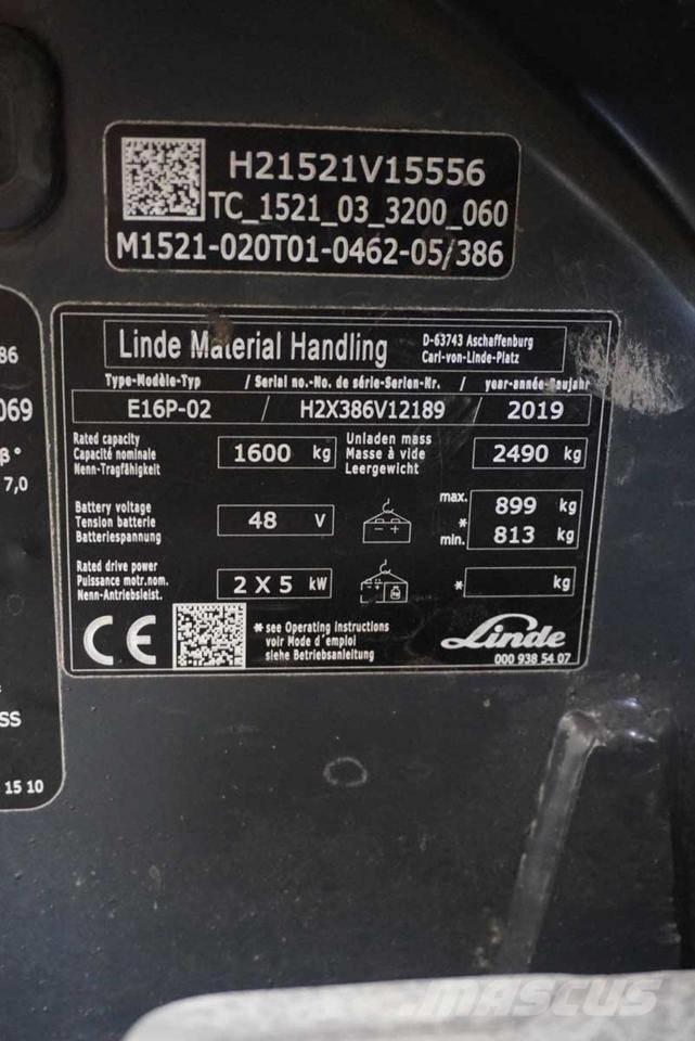 Linde E 16 P Elektriske trucker