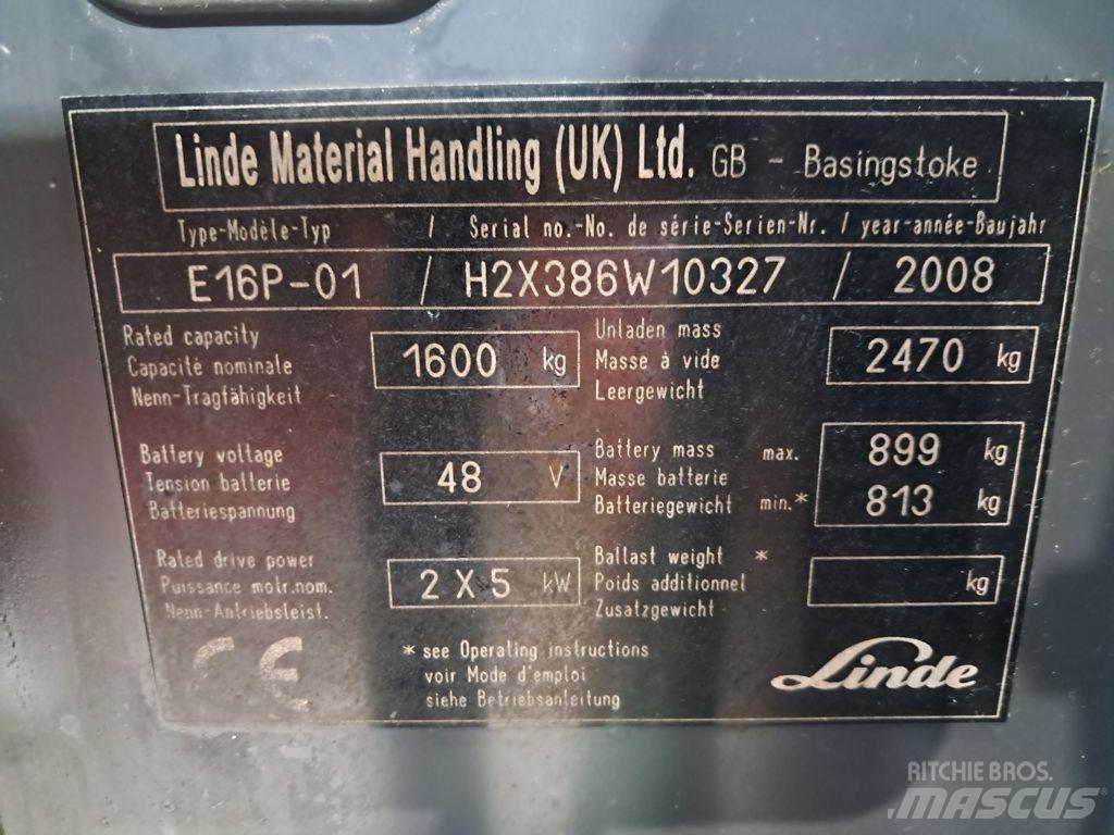 Linde E16P-01 Elektriske trucker