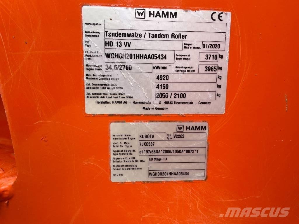 Hamm HD 13 VV Tandem Valser