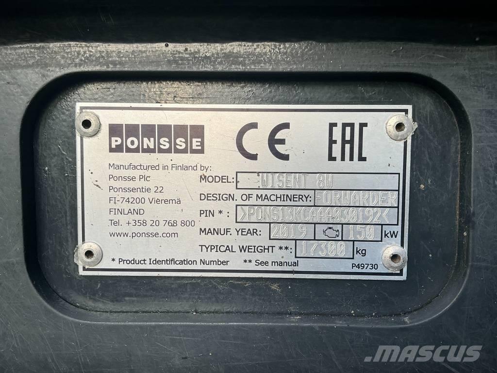 Ponsse Wisent 8W Lassbærere