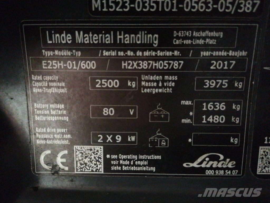 Linde E25H-01/600 Elektriske trucker