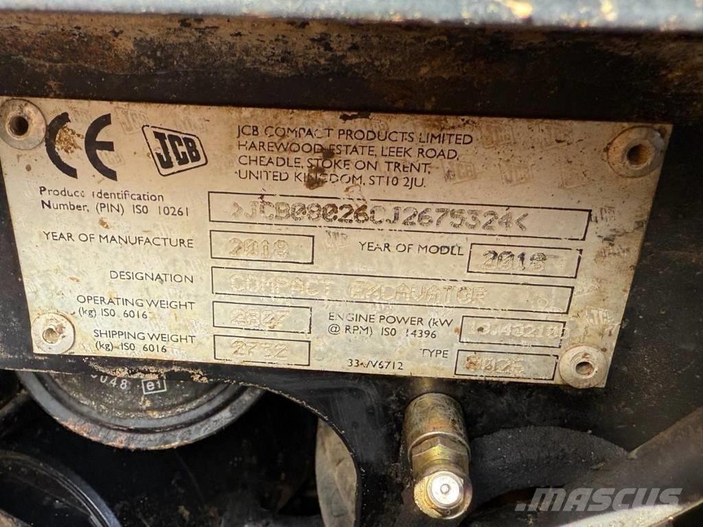 JCB 8026 CTS Minigravere <7t