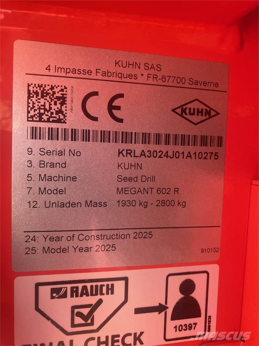 Kuhn MEGANT 602R Såmaskiner