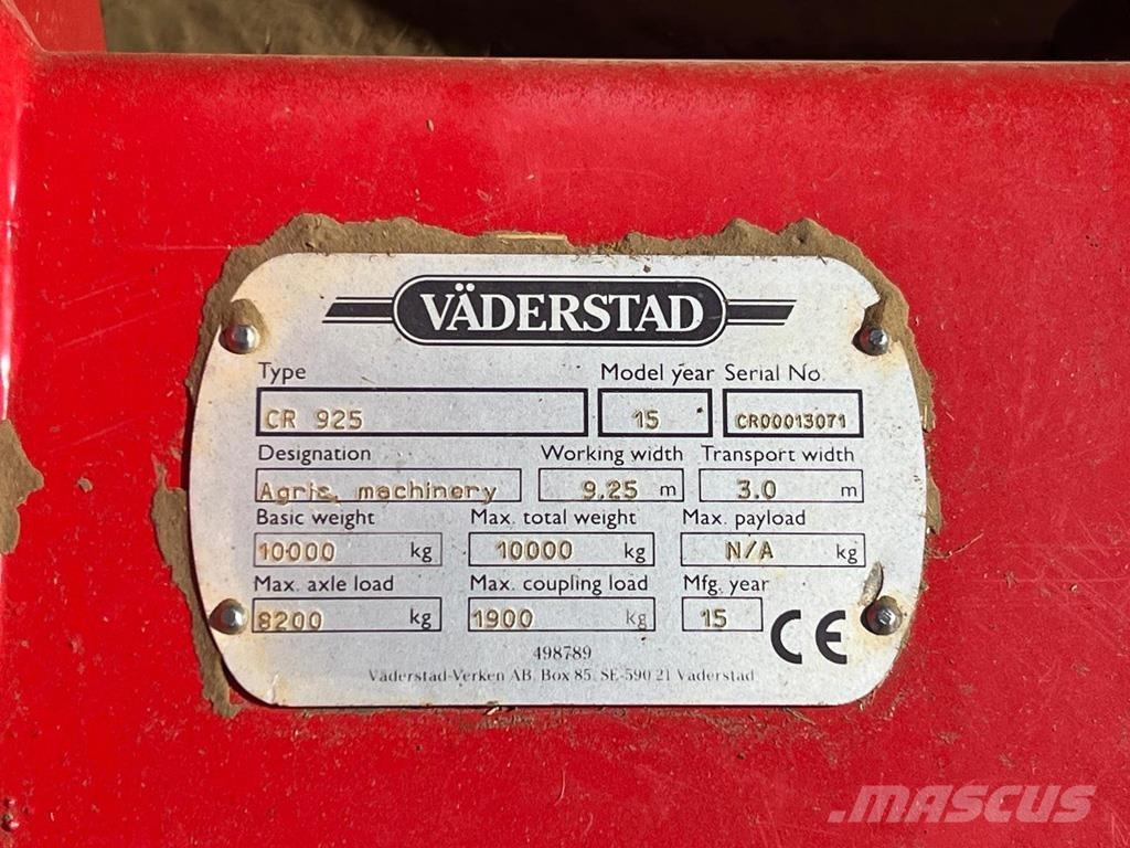 Väderstad CR925 Vanlige ploger