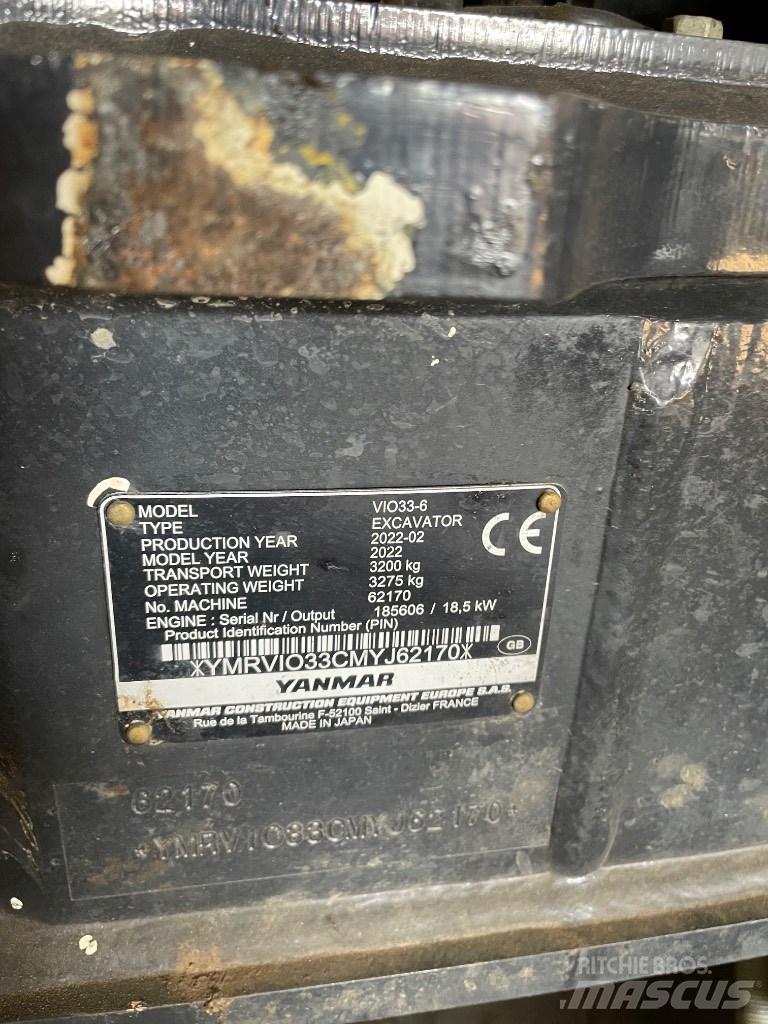 Yanmar Vio 33 Minigravere <7t