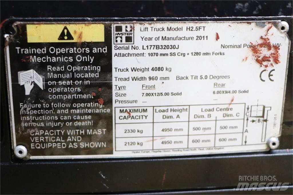 Hyster H2.5FT Propan trucker