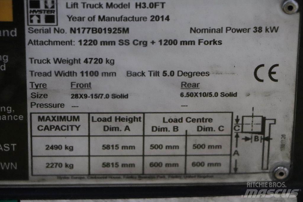 Hyster H3.0FT Propan trucker